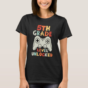5. Klasse freigeschalteter Gamer erster Schultag T-Shirt
