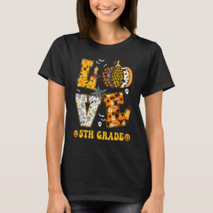 5. Klasse Kürbis Lehrer Schüler Liebe Halloween C T-Shirt