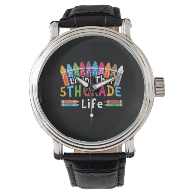 5. Klasse Lehrer Leben in diesem 5. Klasse Armbanduhr (Vorderseite)