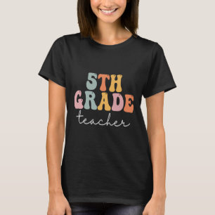 5. Klasse Lehrer Retro Groovy Vintag erster Tag O T-Shirt