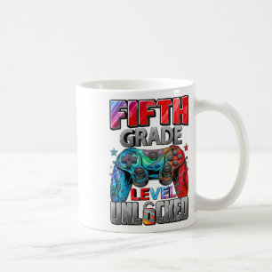 5. Klasse Level freigeschaltete Spiele Gamer Junge Kaffeetasse