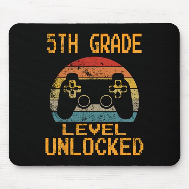 5. Klasse Level freigeschalteter Videospieler Zurü Mousepad (Vorne)
