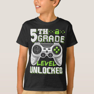 5. Klasse Level freigeschaltetes Videospiel Zurück T-Shirt