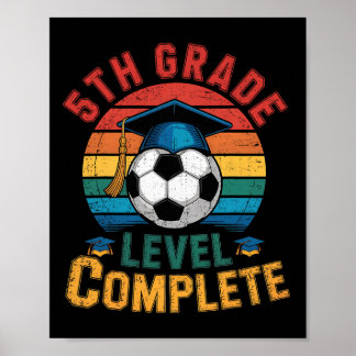 5. Klasse Level Kompletter Fußball Junge Mädchen L Poster