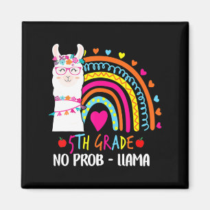5. Klasse No Prob Llama Lehrer Regenbogen Zurück z Magnet