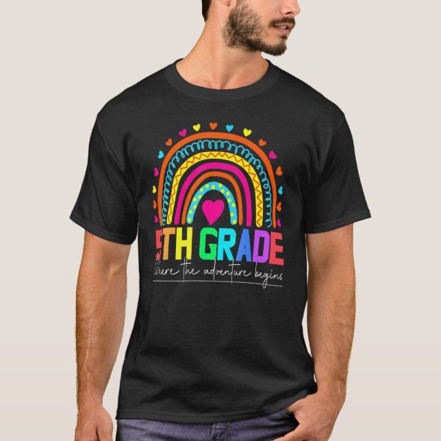 5. Klasse Regenbogenlehrer Team Fünfte Klasse T-Shirt (Vorderseite)