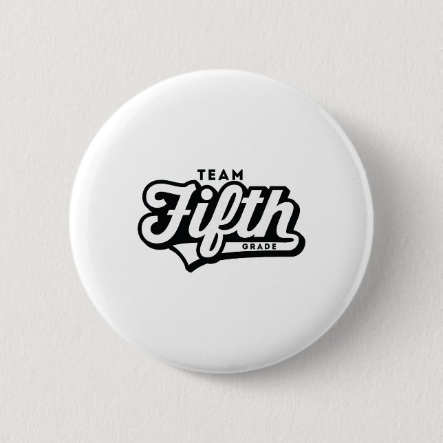 5. Klasse Team Schule Lehrer Fünfte Bysebyll-Stil Button (Vorderseite)