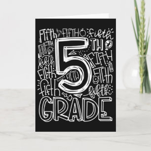 5. Klasse Typografie-Team Lehrer der fünften Klass Karte