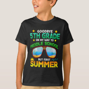 5. Klasse Weg zur Mittelschule im ersten Sommer T-Shirt