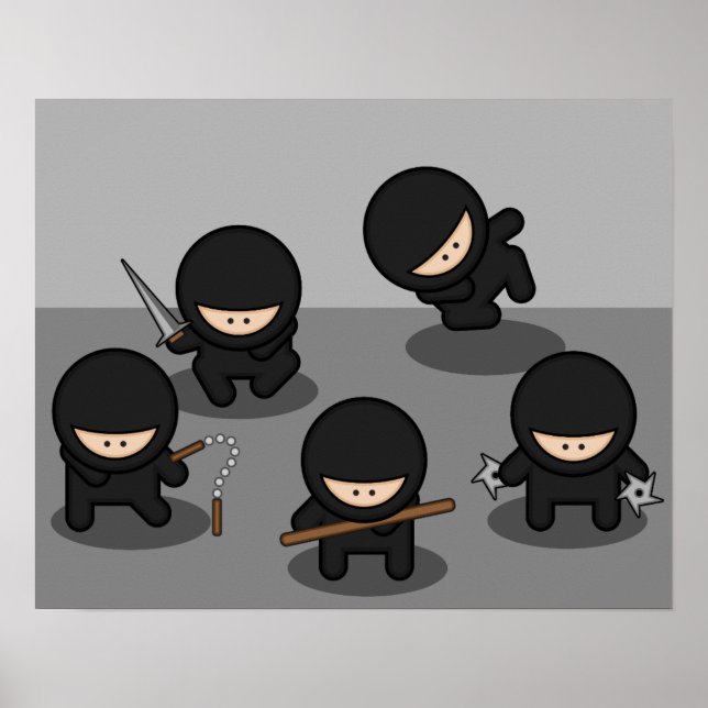 5 Kleine Ninjas Poster (Vorne)