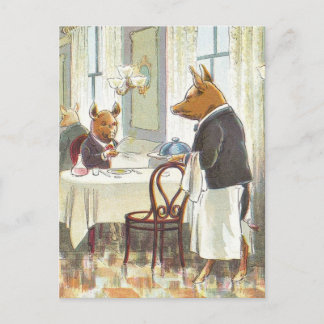 5 kleine Schweinchen: Das Roastbeef-Schweinchen Postkarte
