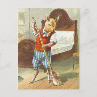 5 kleine Schweine: Das Hausschwein Postkarte