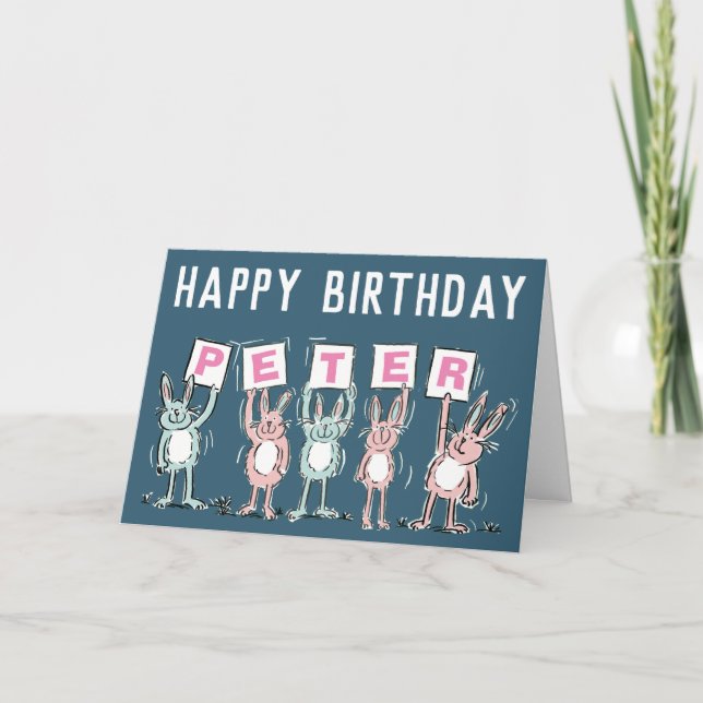 5 Letter Name Happy Birthday Card Karte (Vorderseite)