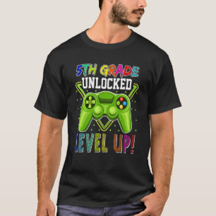 5. Level Unlock Video Game Zurück zu Schulkindern T-Shirt