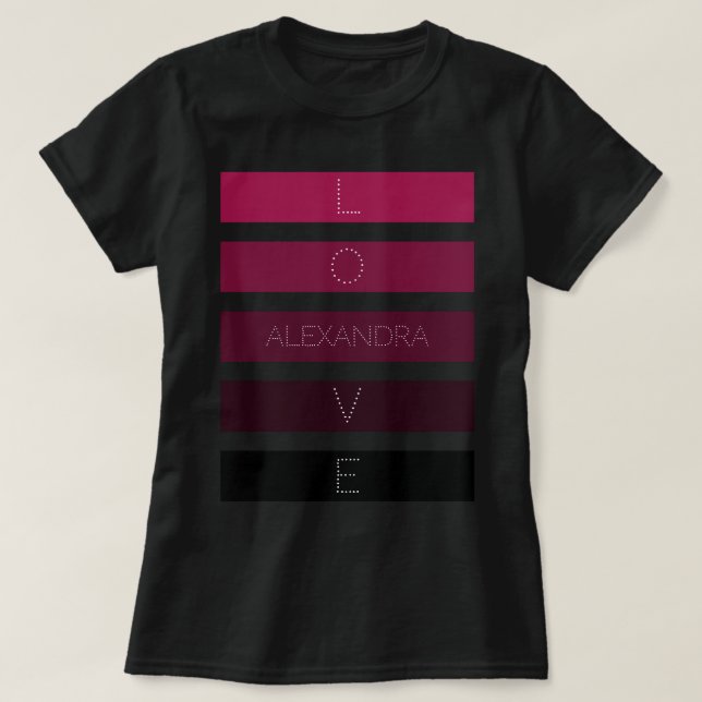 5 Lila schwarze Streifen mit benutzerdefiniertem N T-Shirt (Design vorne)
