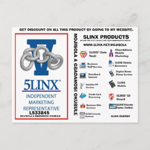 5 linx Logo von mojisola ein gbadamosi okubule Pol Postkarte