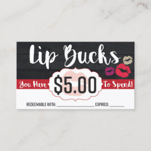 $5 Lippendollars Rabattkarte