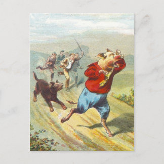 5 Little Pigs: It Cried Wee Postkarte