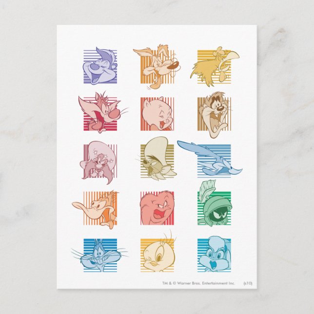 # 5 LOONEY TUNES™ Foto Op Postkarte (Vorderseite)