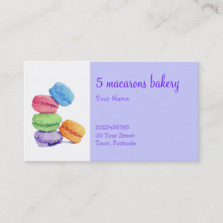 5 Macarons Bakenkarte Visitenkarte