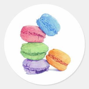 5 Macarons Runder Aufkleber