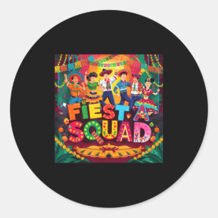 5. Mai Kostüm Pancho Fiesta Squad Mann von Runder Aufkleber