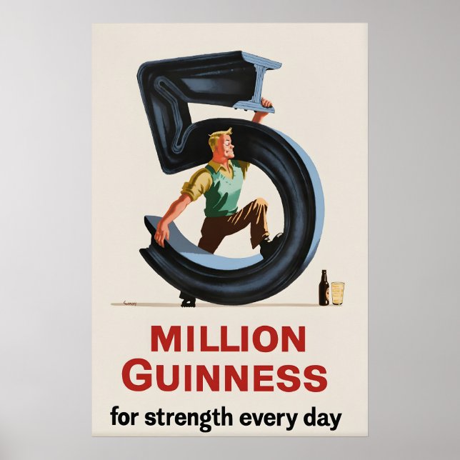 5 Million Guinness Poster Print  John Gilroy (Vorne)