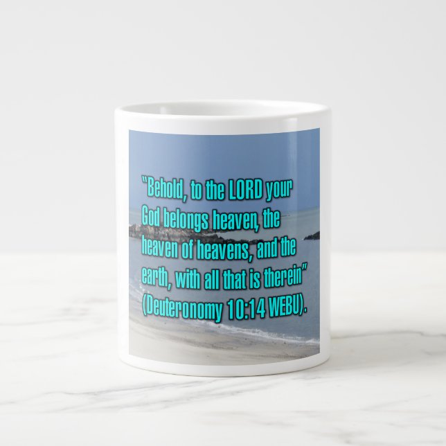 5. Mose 10:14 WEBU Mug Jumbo-Tasse (Vorderseite)
