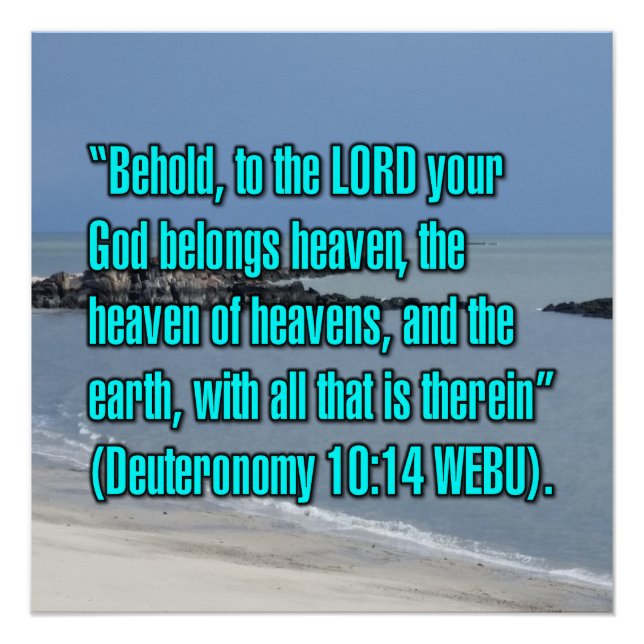 5. Mose 10:14 WEBU Poster (Vorderseite)