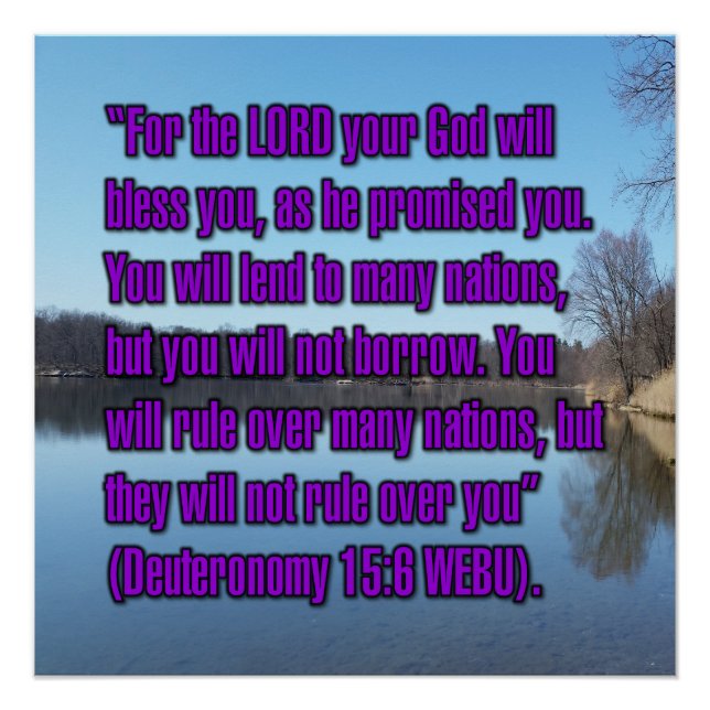 5. Mose 15:6 WEBU Poster (Vorderseite)