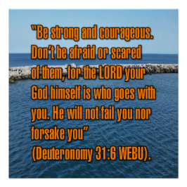 5. Mose 31:6 WEBU Poster