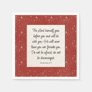 5. Mose 31:8 Bibelvers Bild Papier Serviette