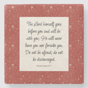 5. Mose 31:8 Bibelvers Bild Papier Serviette Steinuntersetzer