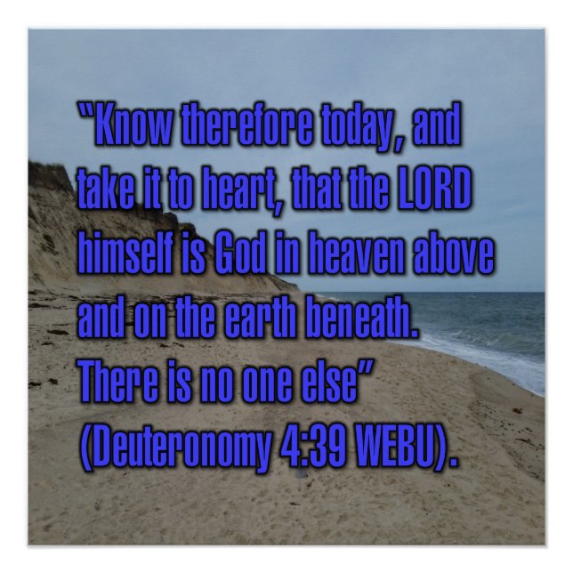 5. Mose 4:39 WEBU Poster (Vorderseite)