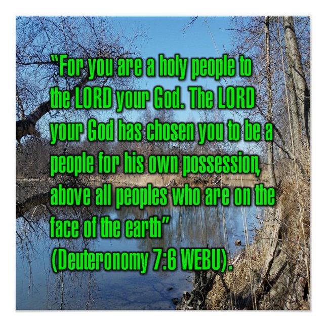 5. Mose 7:6 WEBU Poster (Vorderseite)