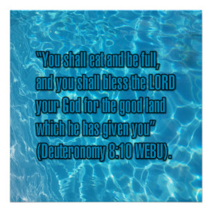 5. Mose 8:10 WEBU Poster