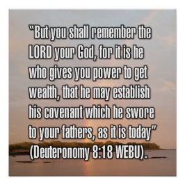 5. Mose 8:18 WEBU Poster