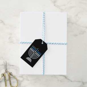 5. Nacht-der-Hanukkah-Glitter-Geschenkanhänger Geschenkanhänger