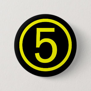 5 - Nummer fünf Button