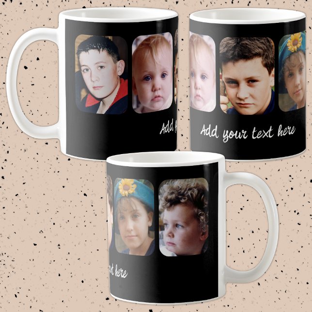 5 photo collage add text black kaffeetasse (Von Creator hochgeladen)