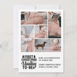5 Photo Mommy to be Christmas Pregnancy  Feiertagskarte