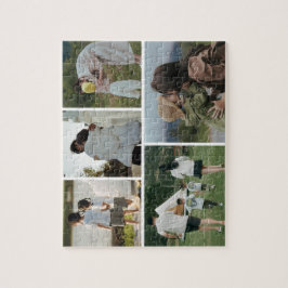 5 Photos Collage Personalized Family Jigsaw Puzzle