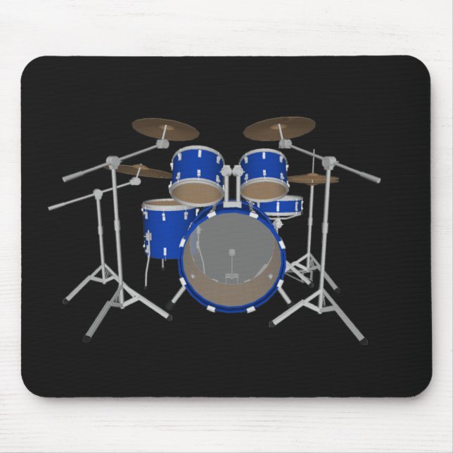 5 Piece Drum Kit - Blue Finish - Drums Mousepad (Vorne)