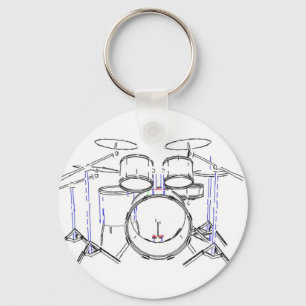 5-Piece-Drum-Kit: Zeichnend Marker: Schlüsselanhänger
