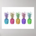 5 Pop Art Ananas Print Poster<br><div class="desc">5 Pop Art Ananas Print</div>