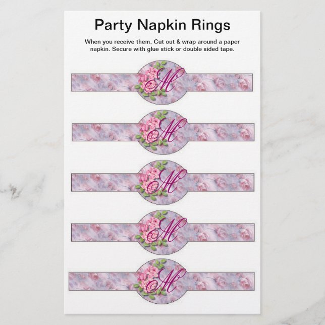 5 pro Blatt Geburtstag oder Hochzeitspapier Napkin (Vorne)