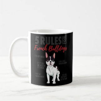 5 Regeln für den französischen Bulldog-Hund Kaffeetasse