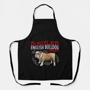 5 Regeln für die Bulldogge-Besitzer Bulldog-Vater- Schürze