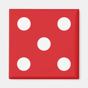 5 rote Würfelmagnet Magnet