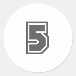 5 RUNDER AUFKLEBER